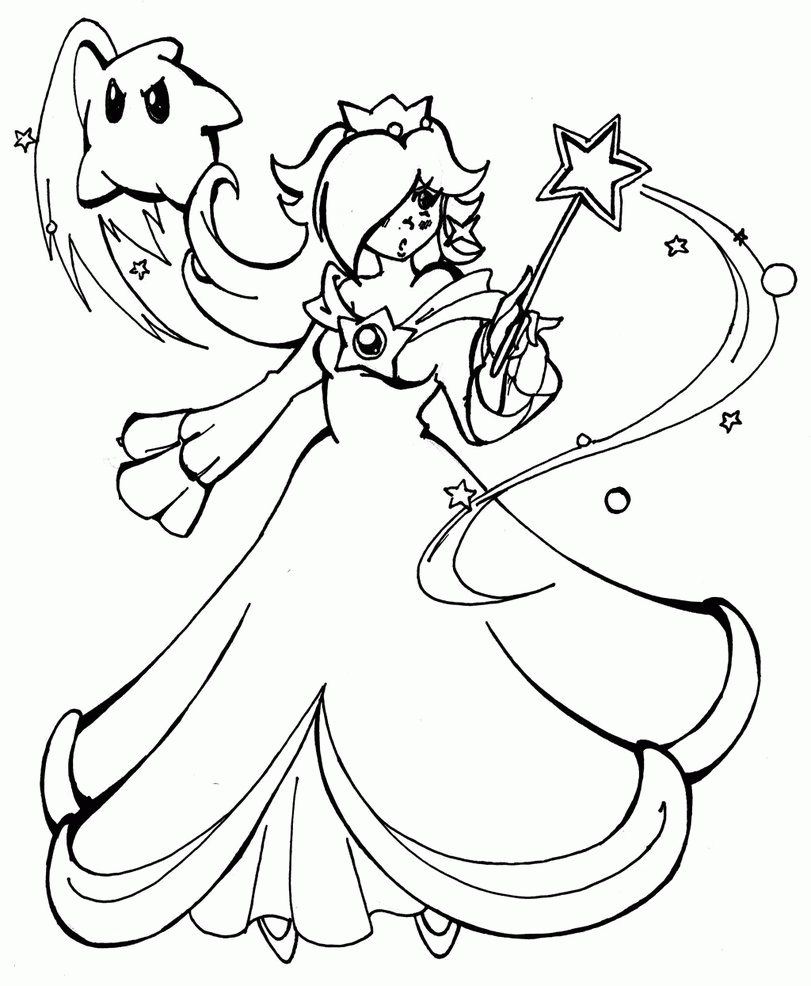 Rosalina And Luma Coloring Pages - High Quality Coloring Pages - Coloring Home