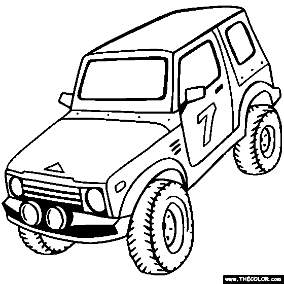 4x4 truck coloring page | color 4x4s online