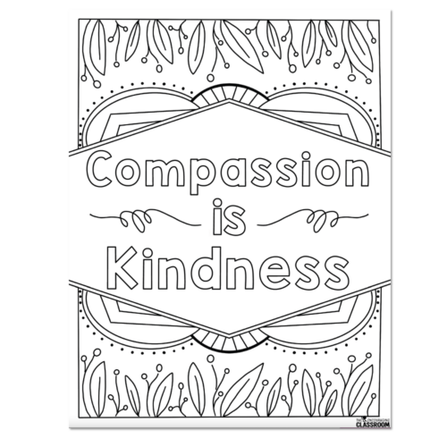 1st and 2nd Grade - Social Emotional Learning - Compassion Unit - Coloring  Pages - Lucky Little Learners
