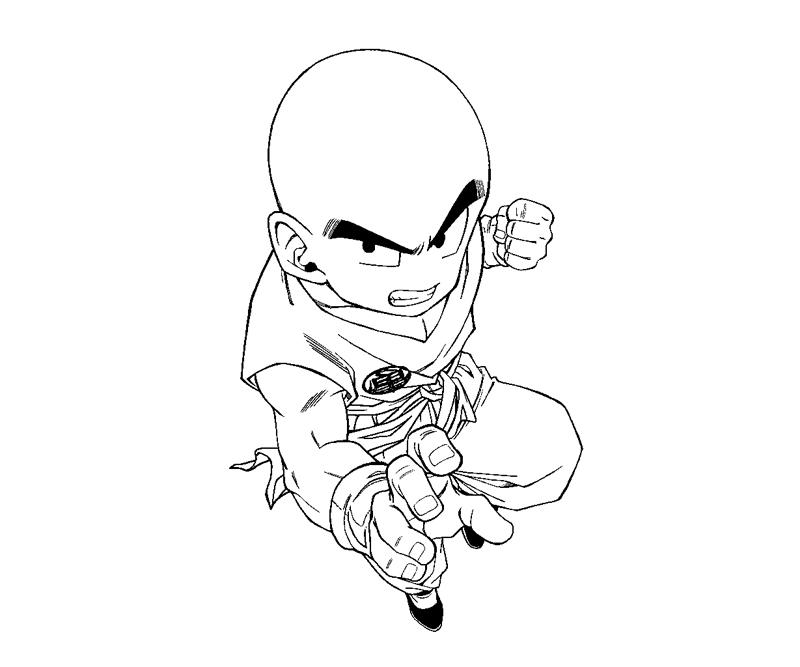 Krillin 1 Coloring | Crafty Teenager