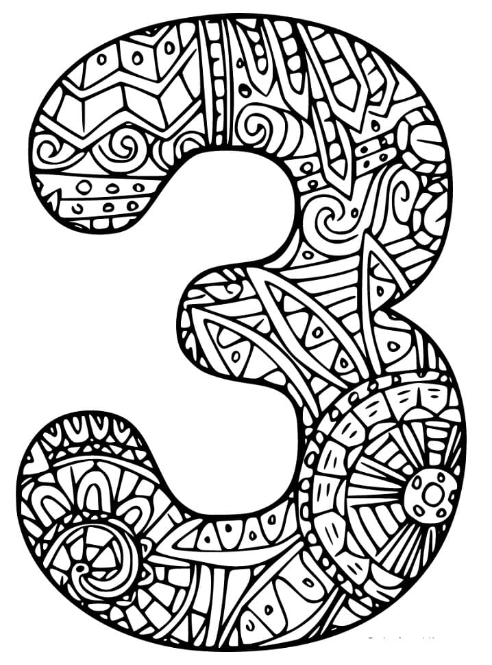 Complex Number 3 Coloring Page - Free Printable Coloring Pages for Kids