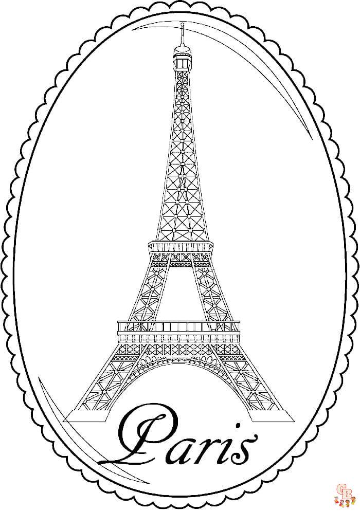Discover the Best Eiffel Tower Coloring Pages for Free on GBcoloring