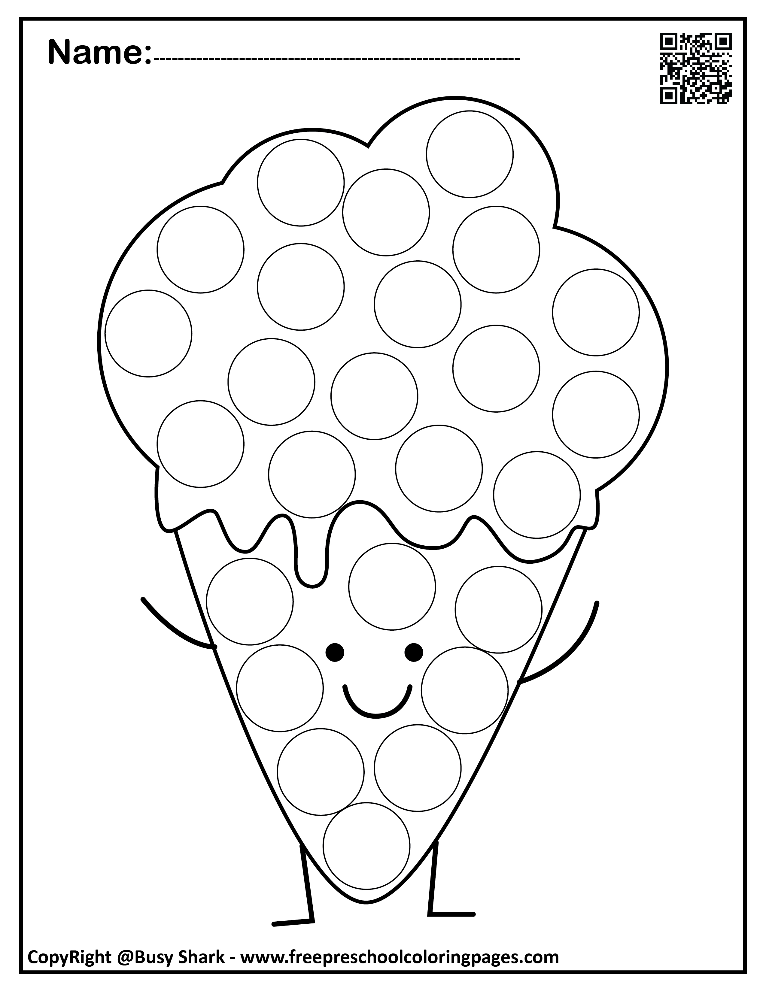 Set of Summer dot markers pages