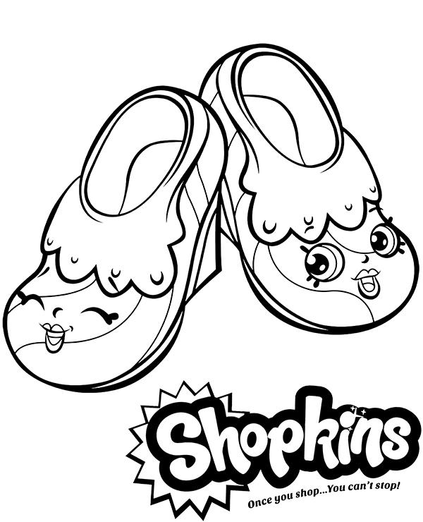 Shopkins shoes coloring page to print
