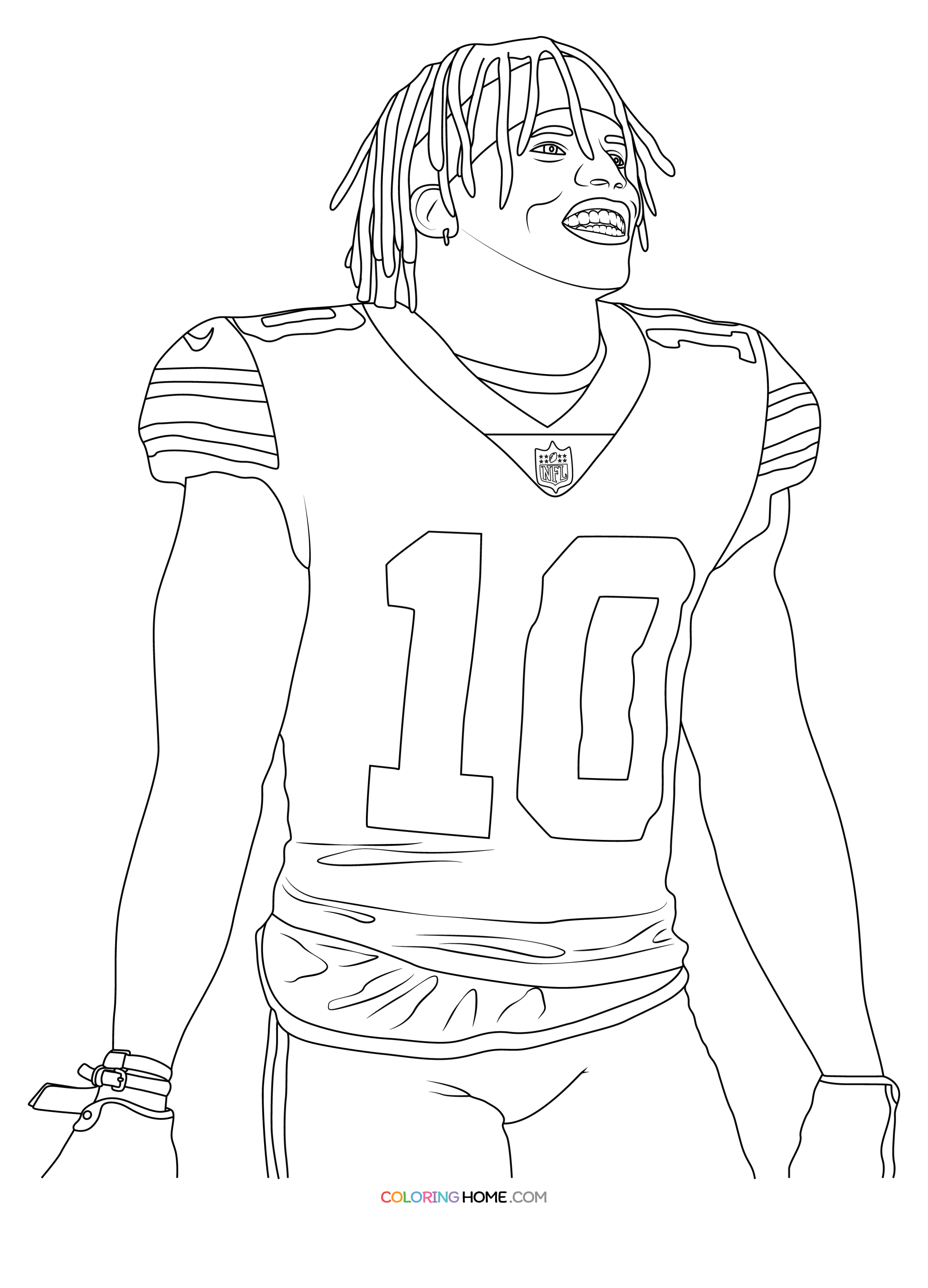 Tyreek Hill coloring page