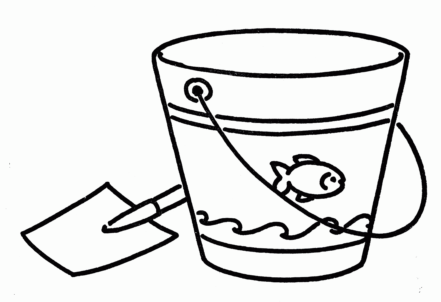 Download Pail And Shovel Coloring Page - Coloring Home