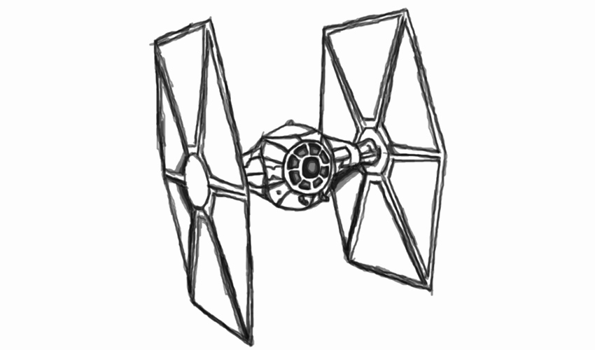 Tie Fighter Drawing at GetDrawings | Free download