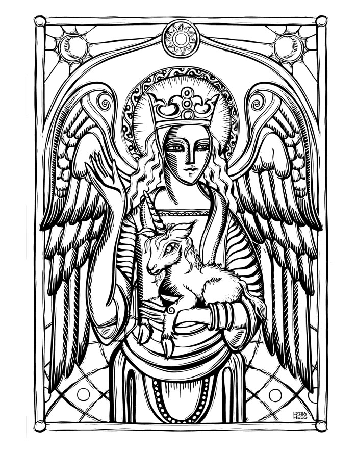 Sacred Angels Coloring Book — Lydia Hess Illustration & Design