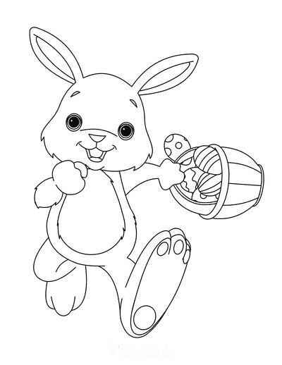 42 Easter Bunny Coloring Pages for Kids & Adults | Free Printables