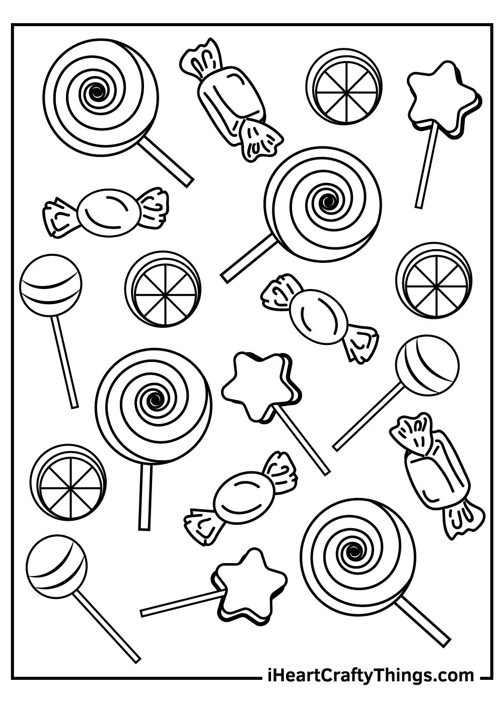 Printable Candy Coloring Page Updated 2021 Coloring Home