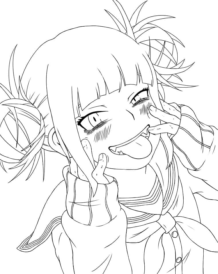 Toga Himiko My Hero Academia Coloring Page - Free Printable Coloring Pages  for Kids