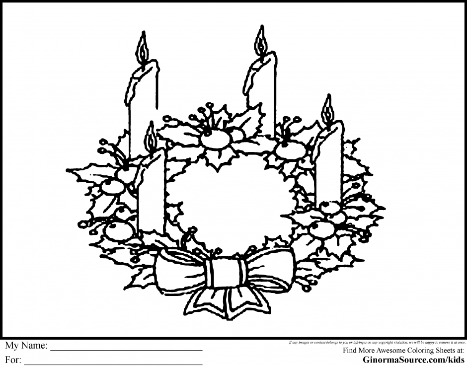 Free Advent Wreath Coloring Pages - Coloring Pages Now