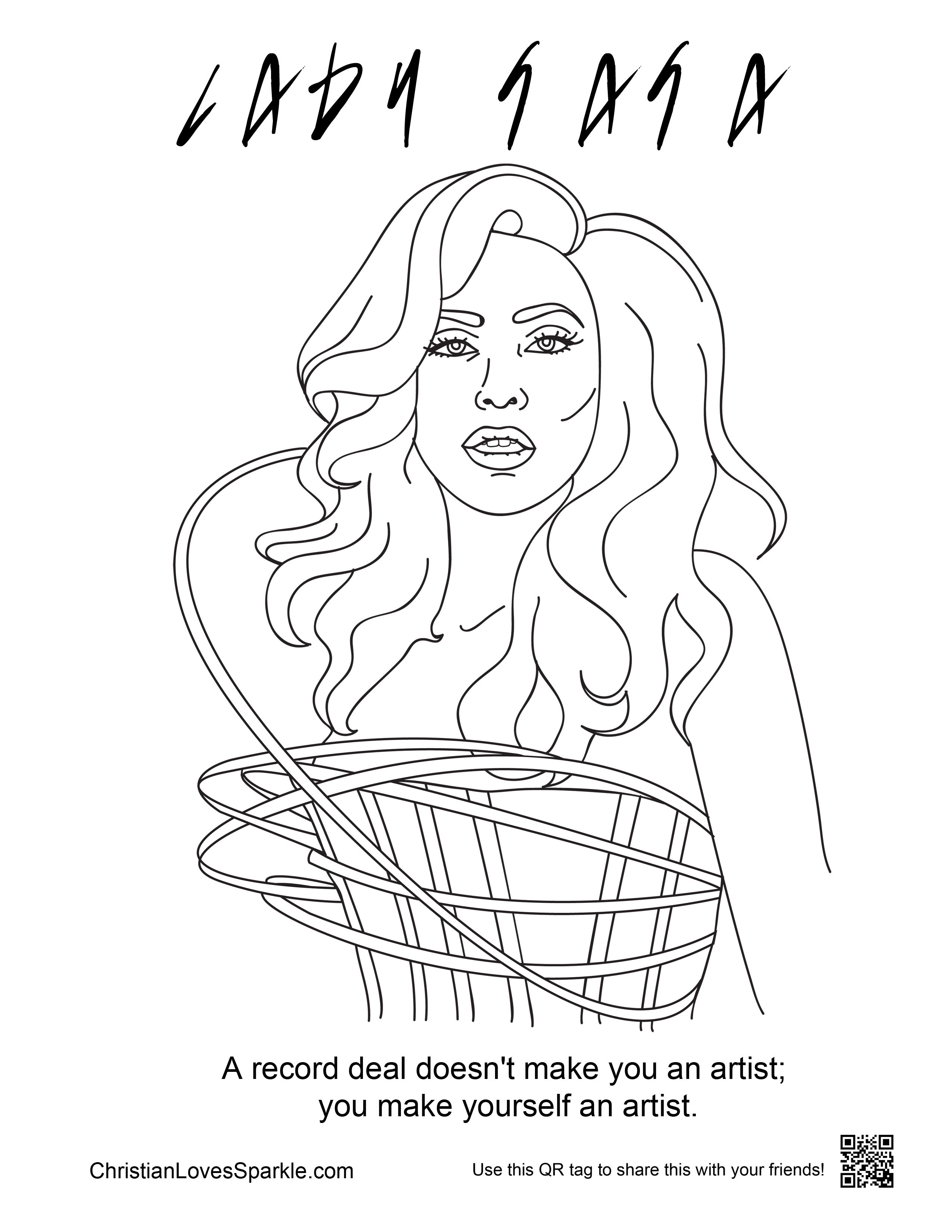 Lady Gaga Coloring Pages   Coloring Home