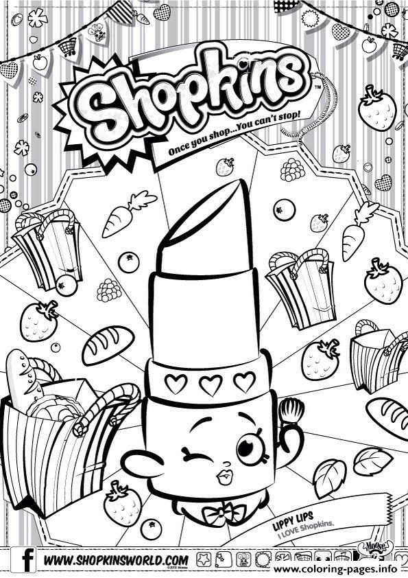 Print shopkins lippy lips Coloring pages