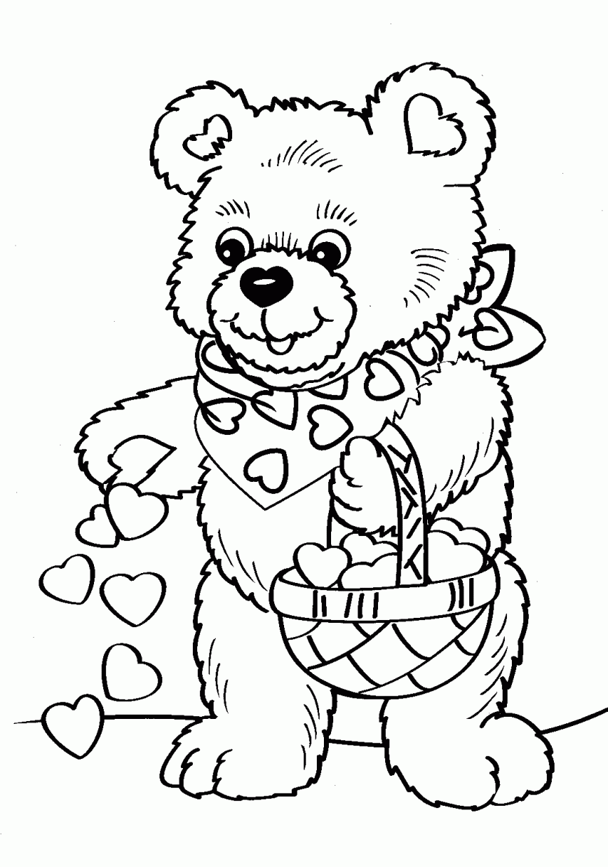 Valentine Coloring Pages For Preschool Valentine Coloring Coloring Home
