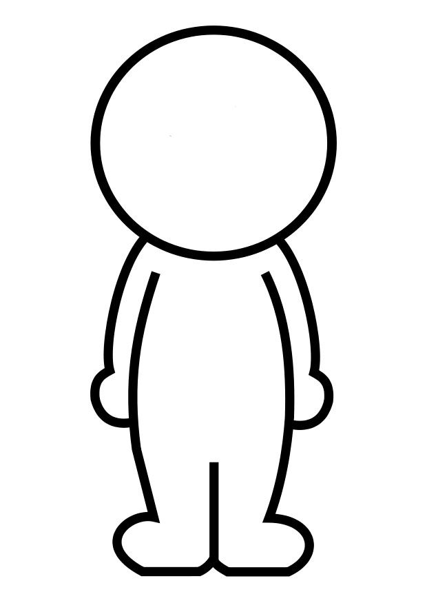 Outline Of Person Coloring Page