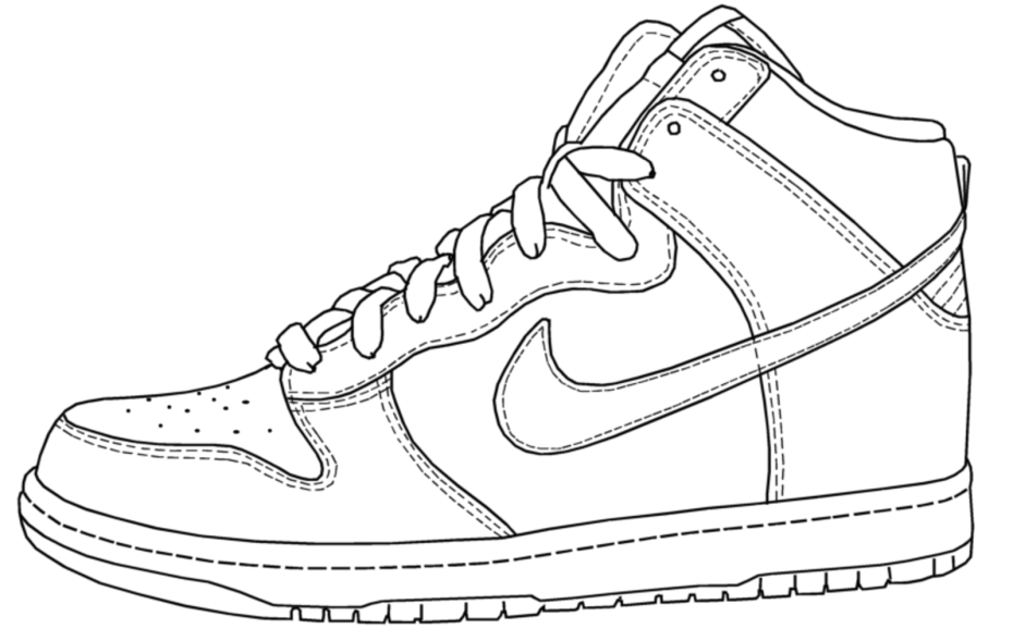 Coloring Page For Shoes In Jordans Coloring Home