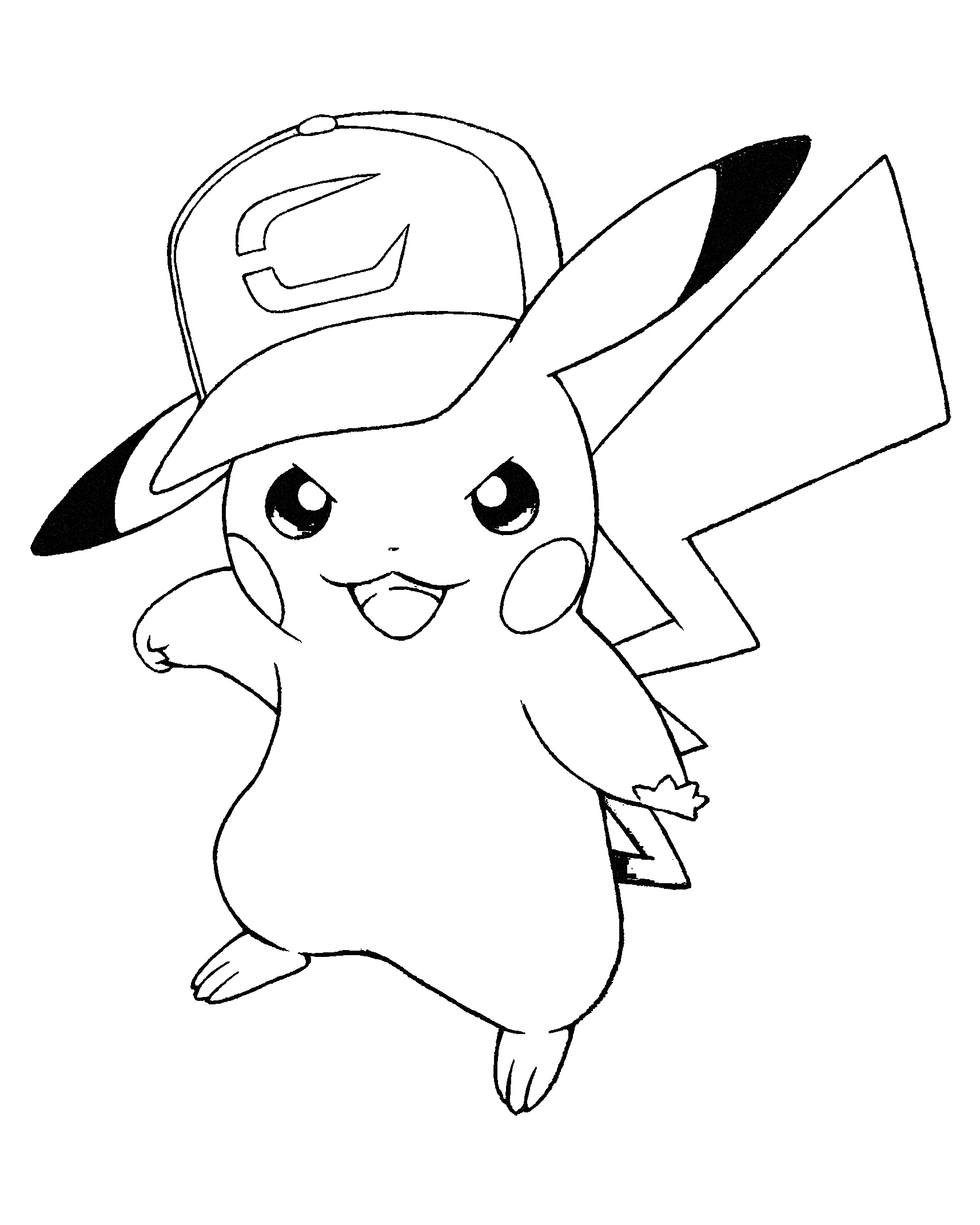Pickachu Coloring Pages - Coloring Home