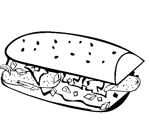Sandwich coloring page - Coloringcrew.com