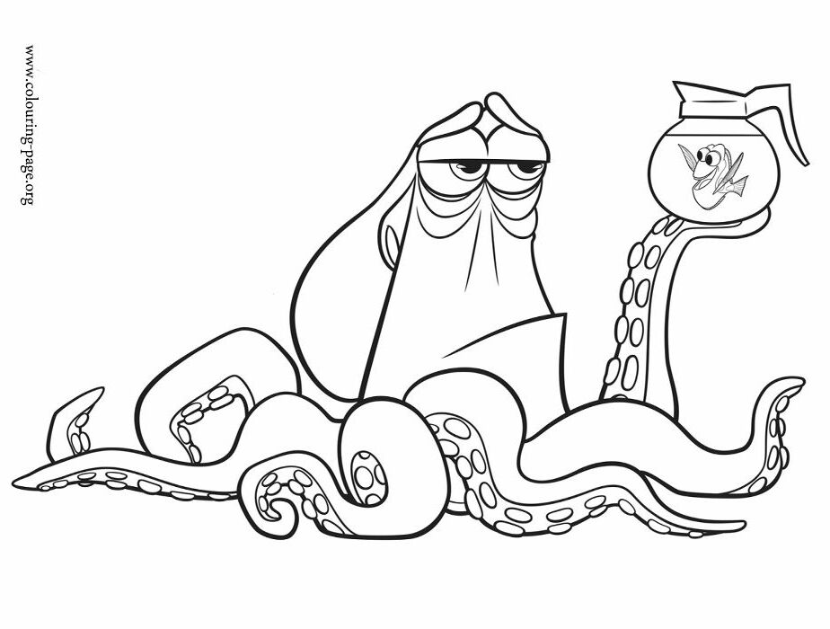 Finding Dory - Hank and Dory coloring page