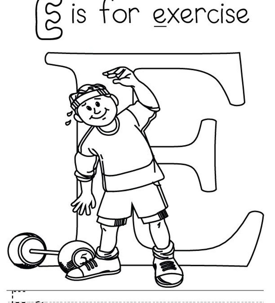 Exercise Coloring Pages - Coloring Home