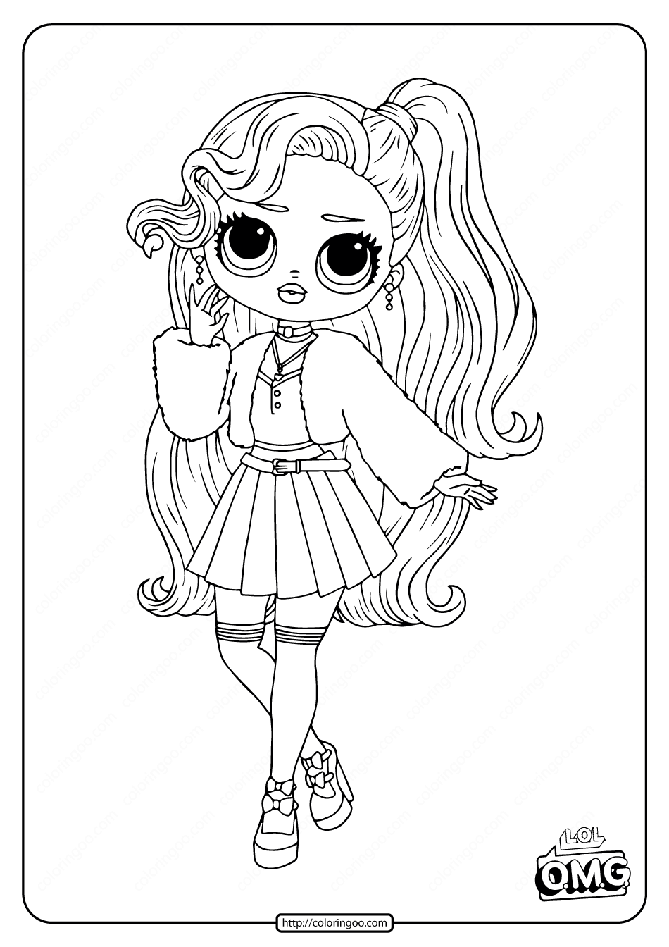 LOL Surprise OMG Pink Baby Coloring Page In 20   Baby Coloring ...