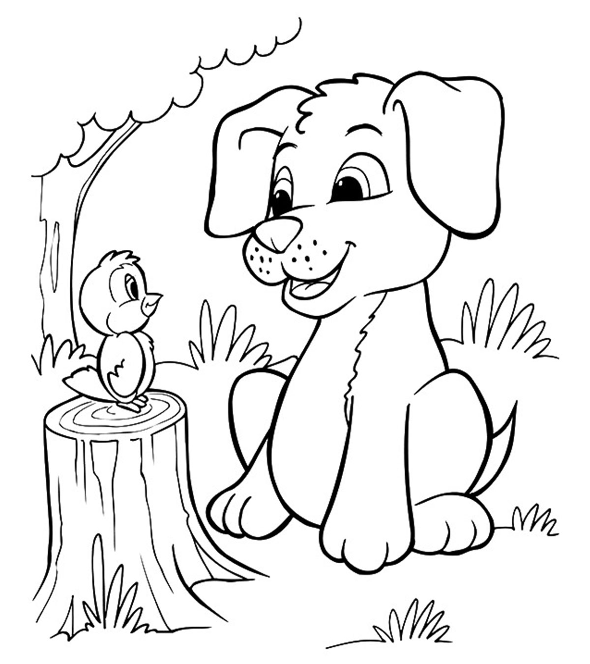 coloring pages : Cute Puppy Coloring Pages For Your Little Ones_1 Freecture  Kids German Shepherd Akita Dachshund Puppy Coloring Picture ~  mommaonamissioninc