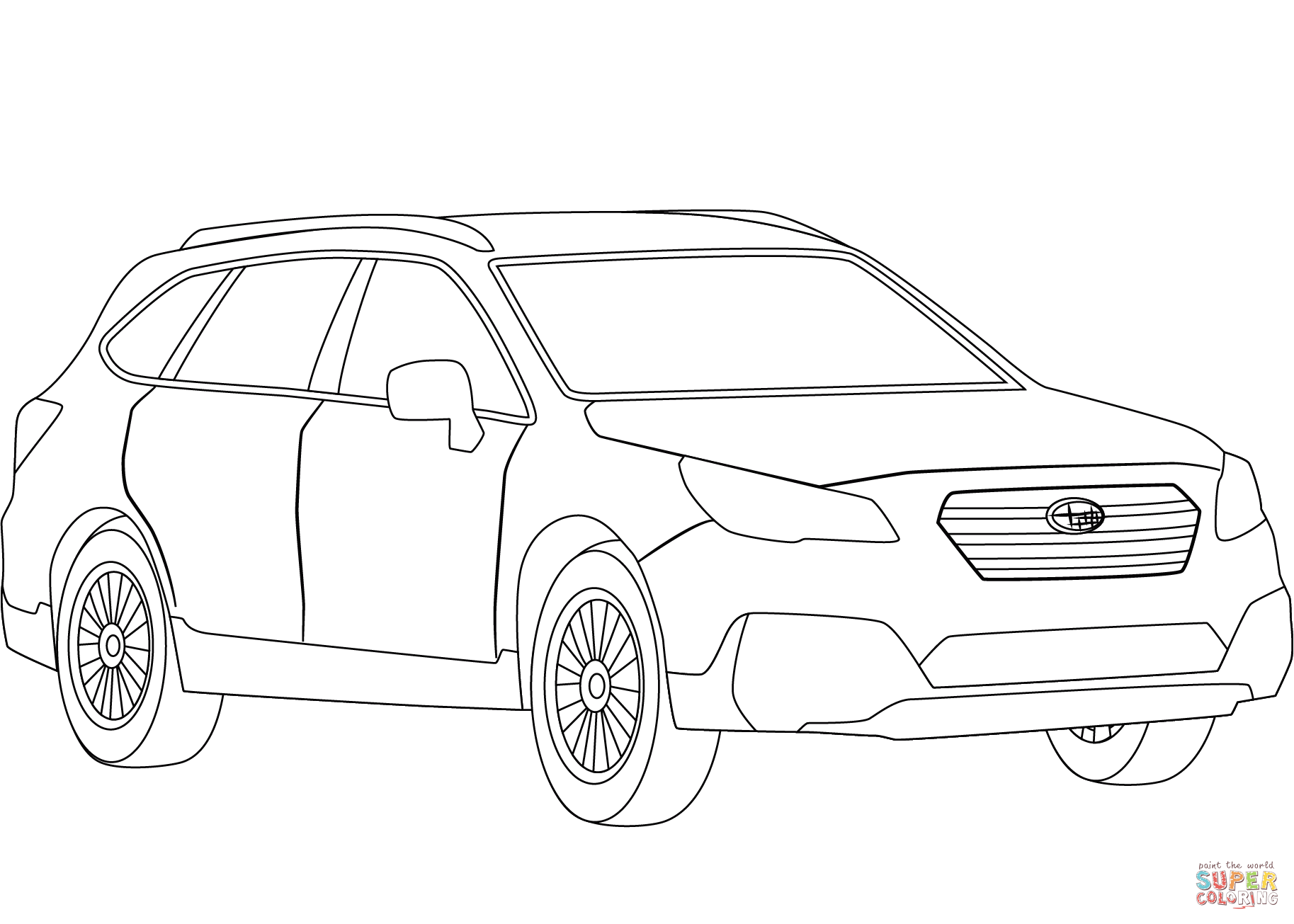 Subaru Rally Car Coloring Page