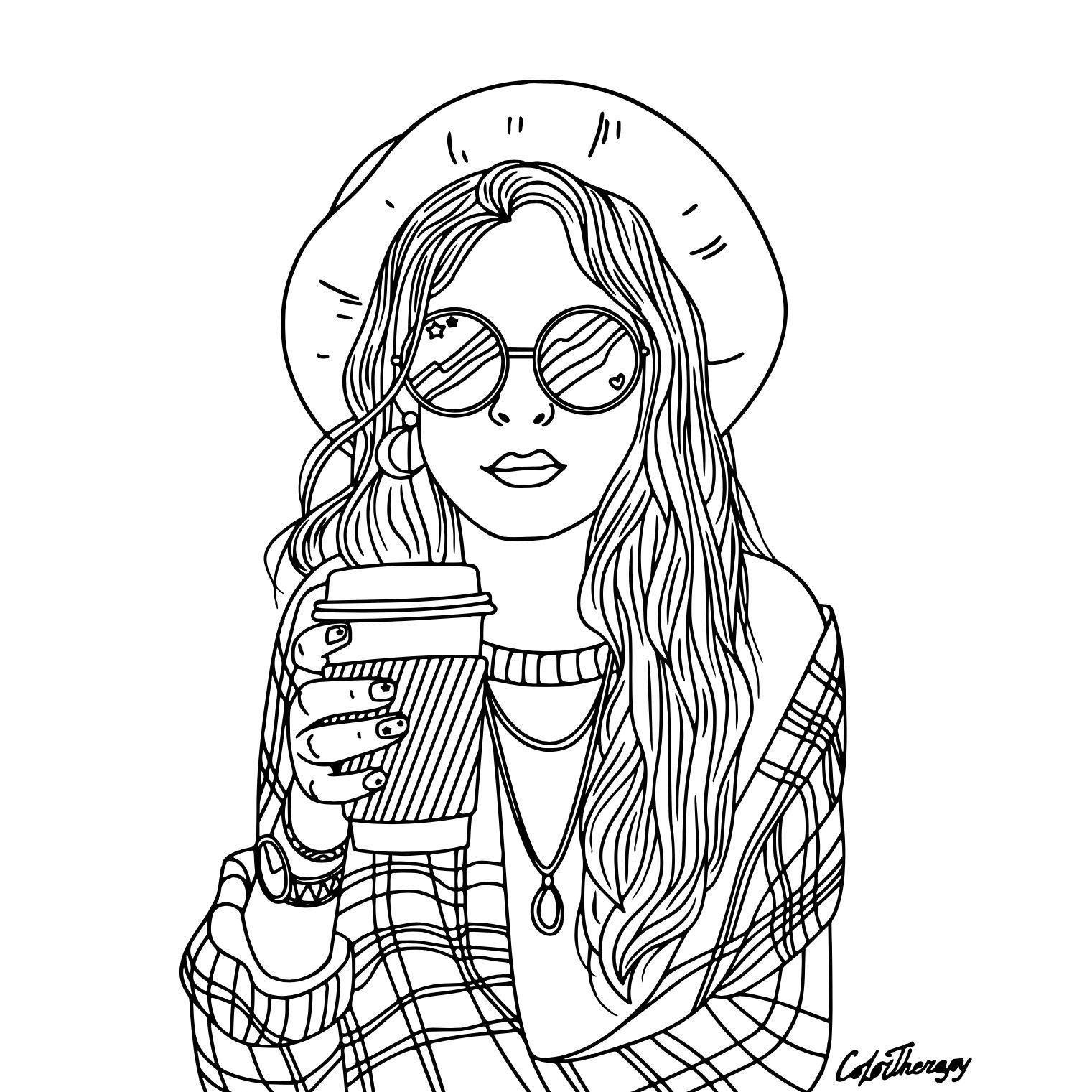Cute People Coloring Pages - Coloring Home