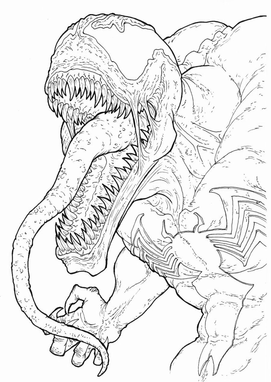 Venom Coloring Pages For Teenagers and Kids - Coloring pages