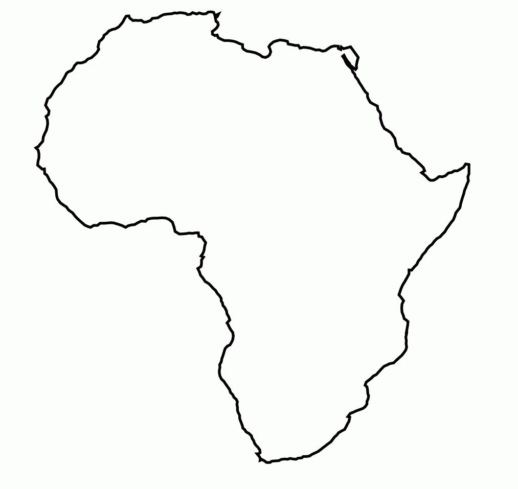 Best Photos Of Coloring Africa Map Outline   World Map Africa ...