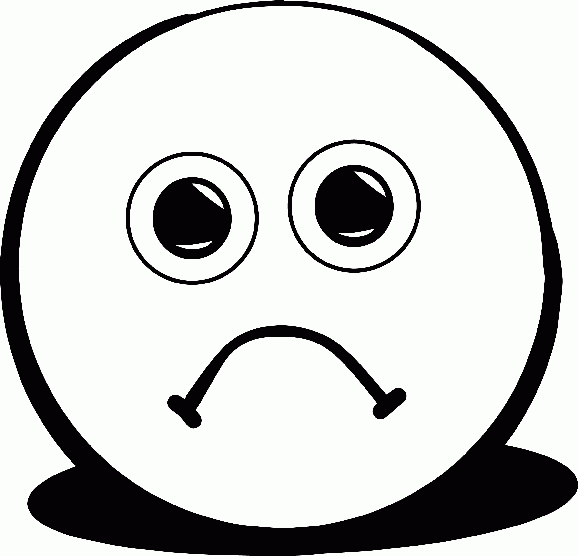 Printable Sad Face Emoji