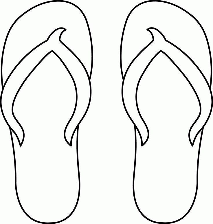 Free Printable Flip Flop Coloring Pages - Printable Word Searches