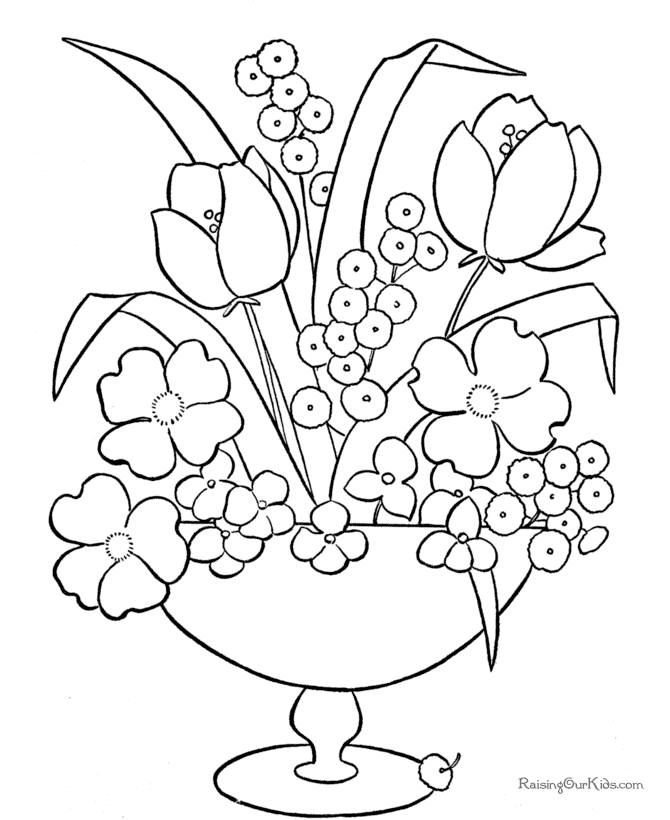 Print Out Coloring Pages Flowers - High Quality Coloring Pages