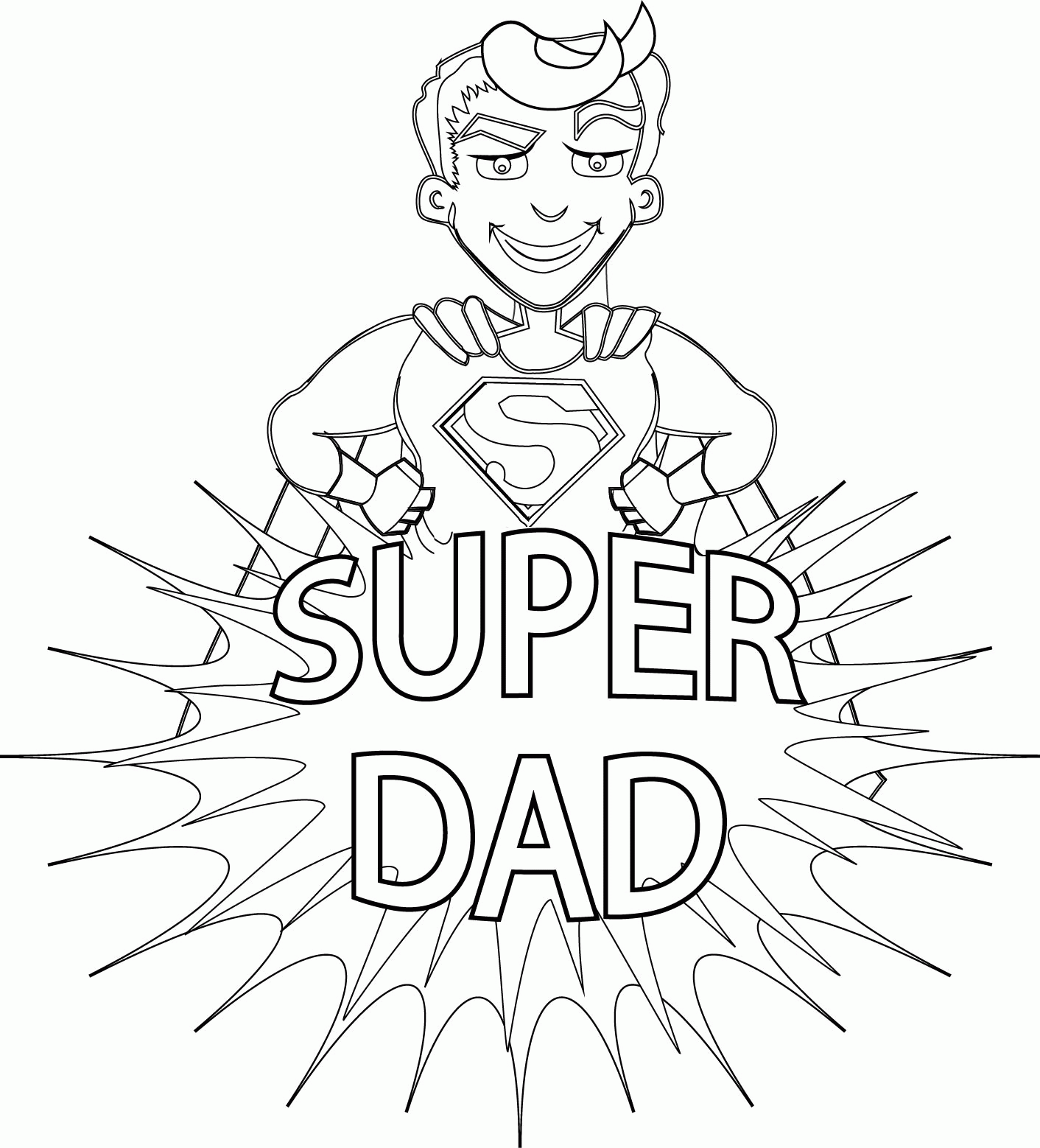 Super Dad Coloring Pages - High Quality Coloring Pages