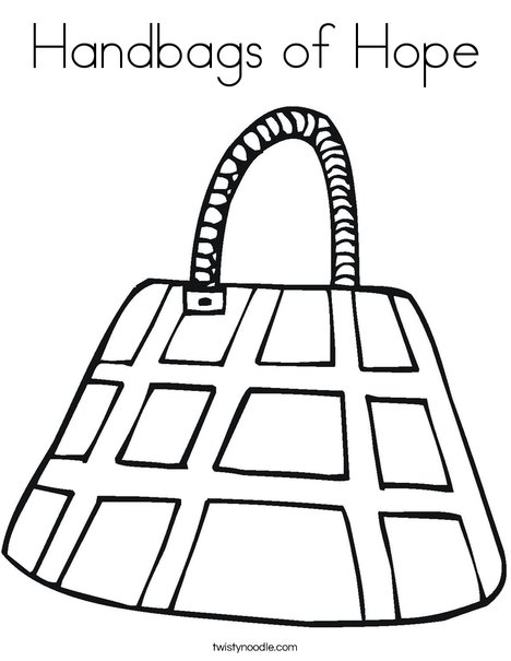Handbags of Hope Coloring Page - Twisty Noodle