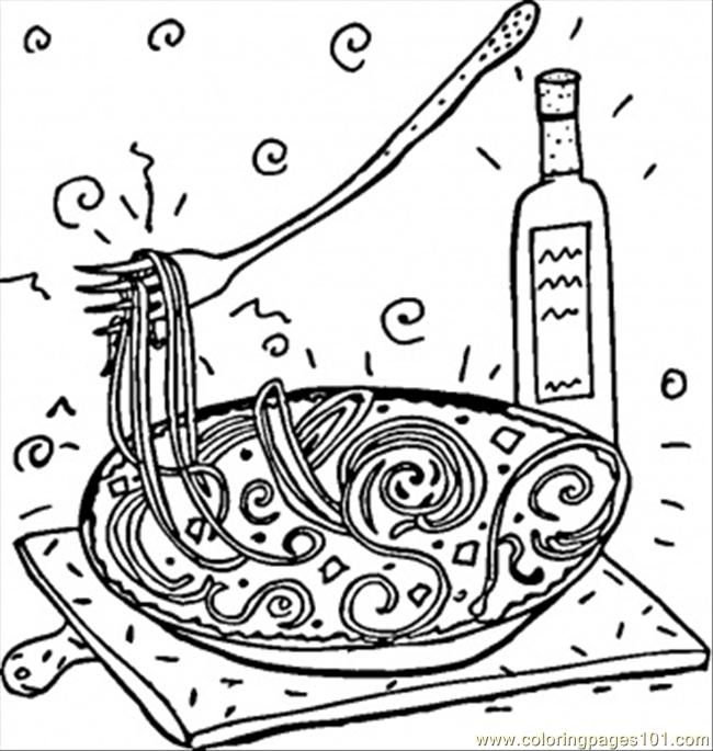 Italian Spaghetti Coloring Page - Free Italy Coloring Pages ...