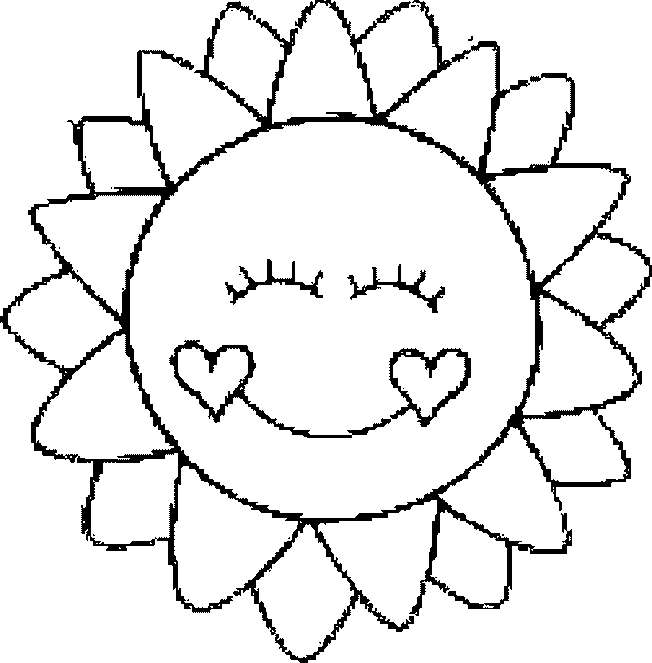 Clipart Of Sun For Colouring