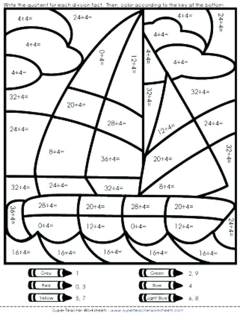 Math Worksheet 3rd Grade Educational Coloring Pages Math