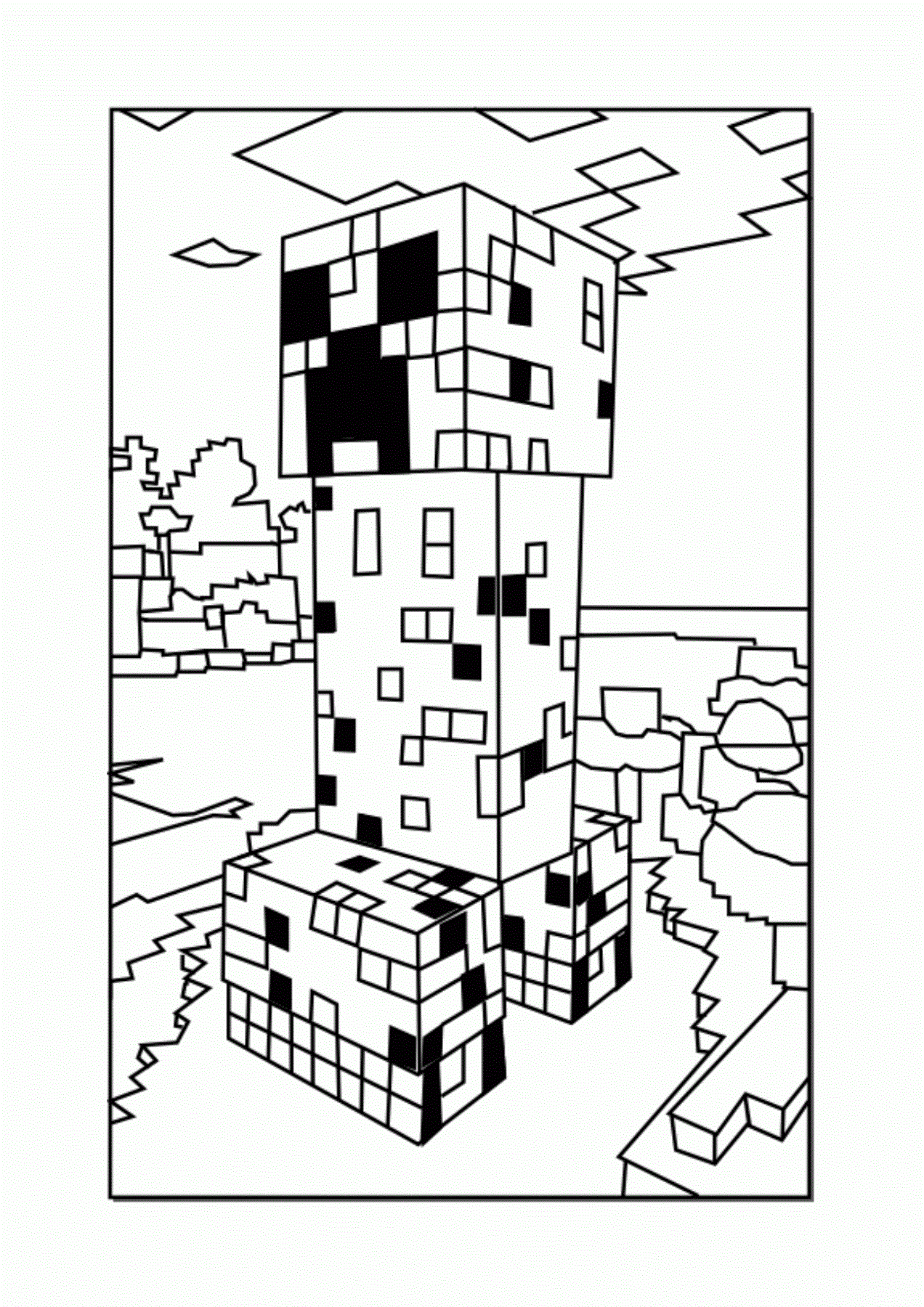 Minecraft Printable Coloring Pages | Printable Shelter