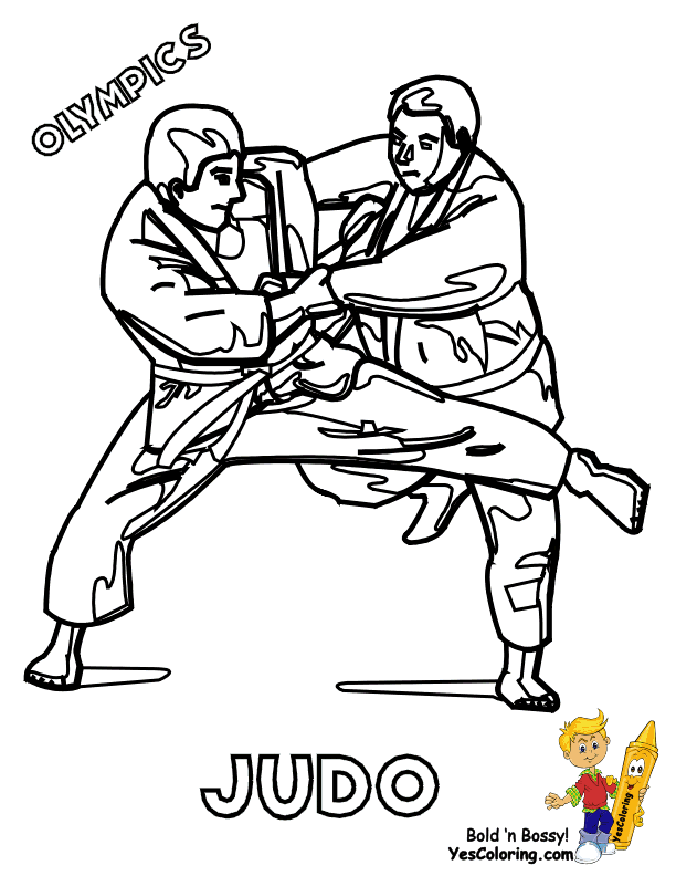 judo coloring pages for kids | Judo
