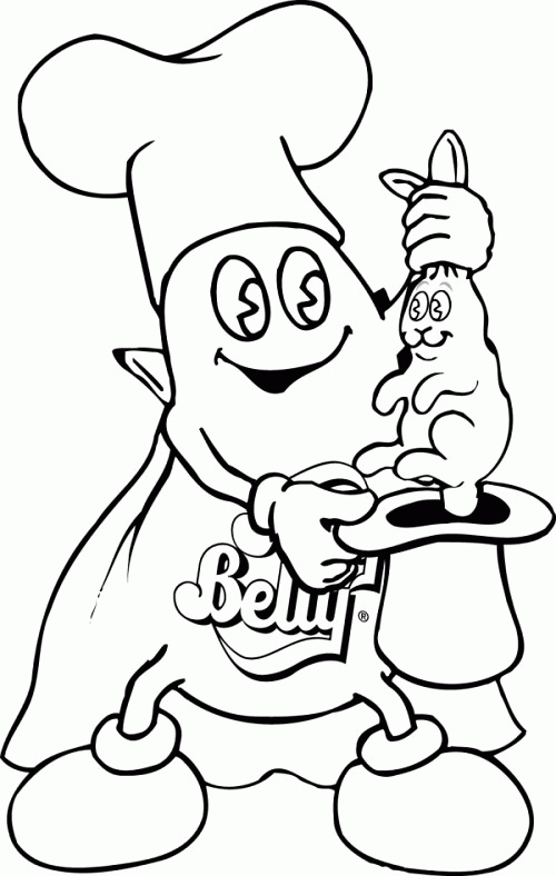Printable Jelly Bean Coloring Page