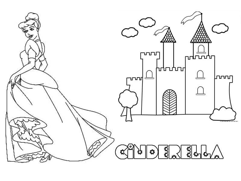 Coloring Pages Of Cinderella Castle - High Quality Coloring Pages