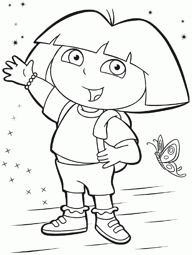 Dora The Explorer Map Coloring Pages Sketch Coloring Page