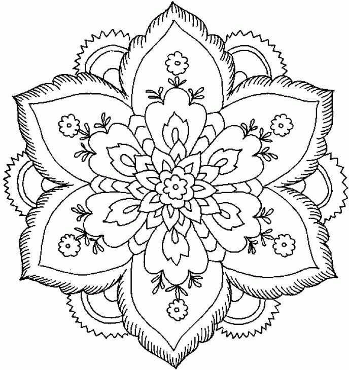 Look Coloring Pages Flowers For Adults - Huronair