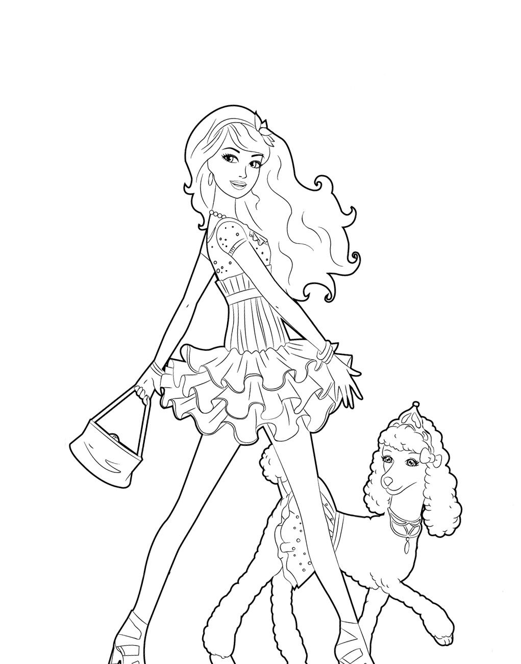 Girlie coloring | Barbie coloring pages, Horse coloring pages, Barbie  coloring