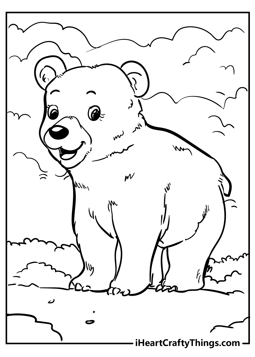 Bear Cub Coloring Pages   Coloring Home