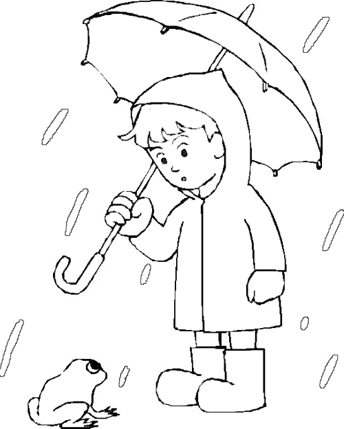 Rainy Weather Coloring Pages - Coloring Cool
