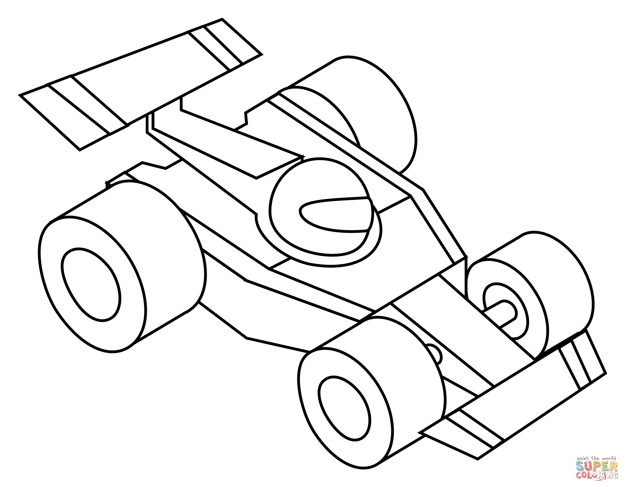 Racing Car coloring page | Free Printable Coloring Pages