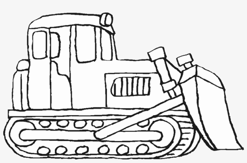Construction Vehicles Coloring Pages Bulldozer - Bulldozer Printable Coloring  Pages Transparent PNG - 957x718 - Free Download on NicePNG